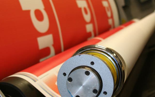 Large-format printer producing a wide print